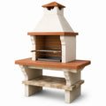 Barbecue in muratura con cemento refrattario e mattoni 100x60x210 cm