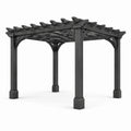 Pergola in legno di pino massello grigia 300x300x230 cm